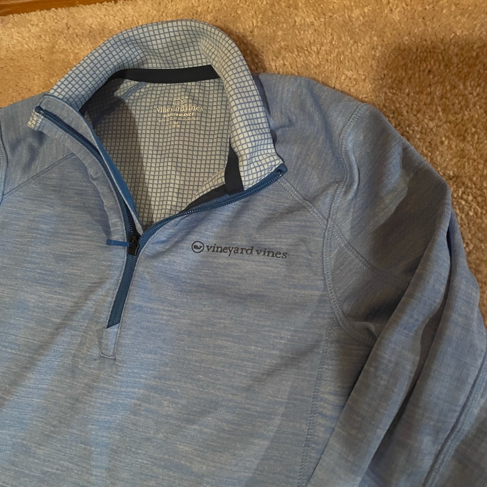 Vineyard Vines half zip blue performance pullover